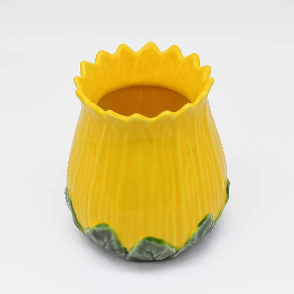Pot en céramique en forme de Tournesol