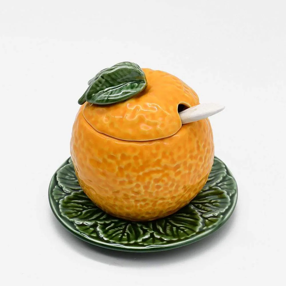 Pot en céramique en forme d'orange - 12cm