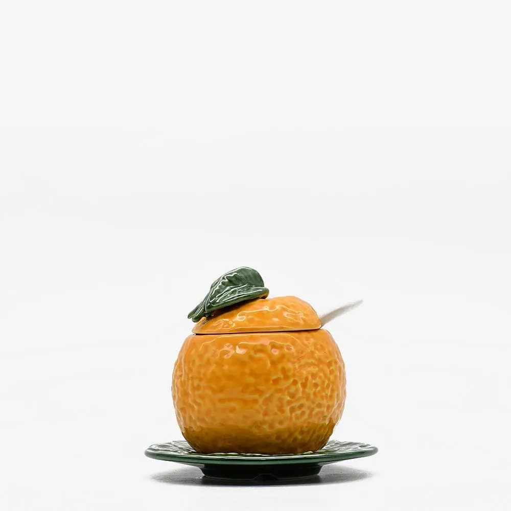Pot en céramique en forme d'orange - 12cm