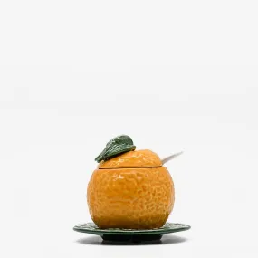 Pot en céramique en forme d'orange - 12cm