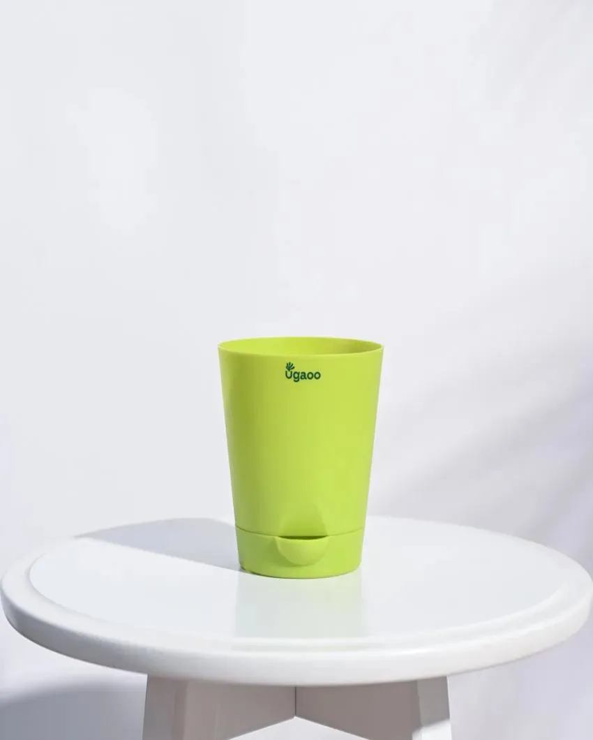 Premium Self-Watering Plastic Pots | Set of 5 | 4 inches