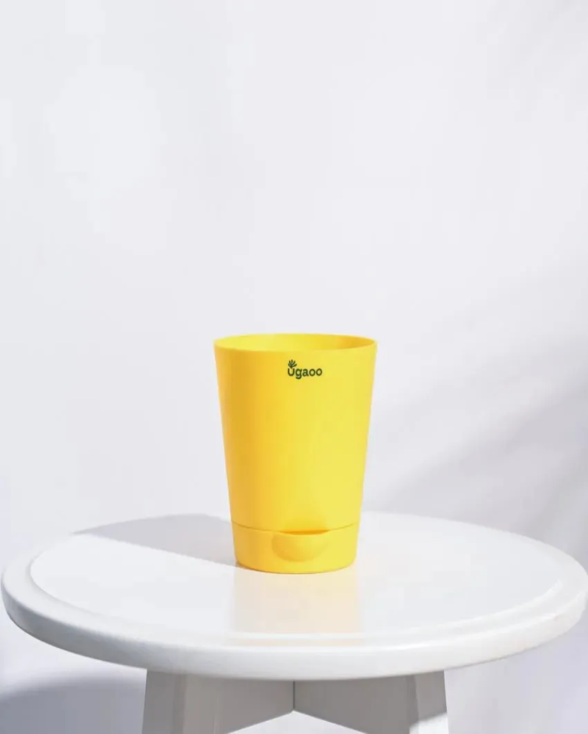 Premium Self-Watering Plastic Pots | Set of 5 | 4 inches
