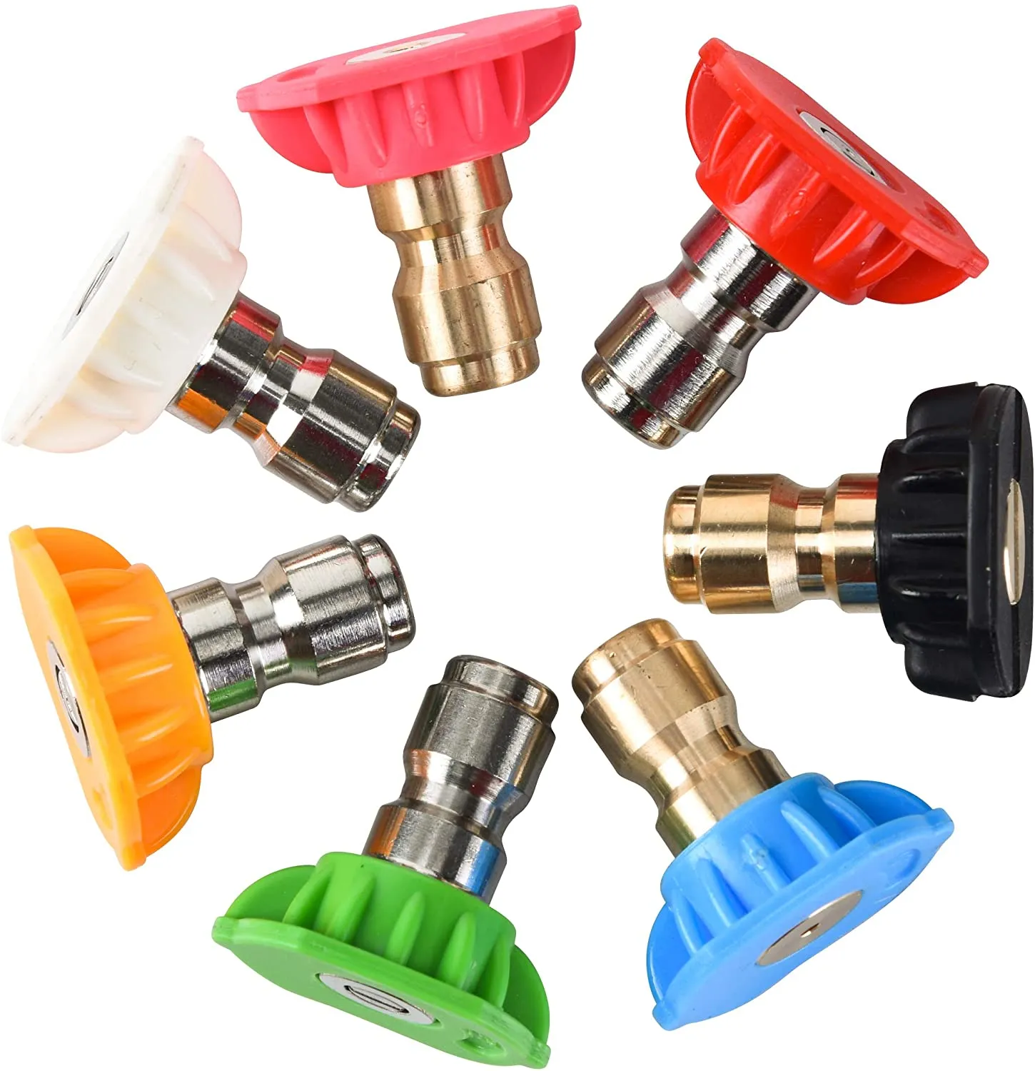 Pressure Washer Nozzle Tips Set with Holder, 7 Nozzle Tips, 1/4" Quick Connect, 4,000 PSI