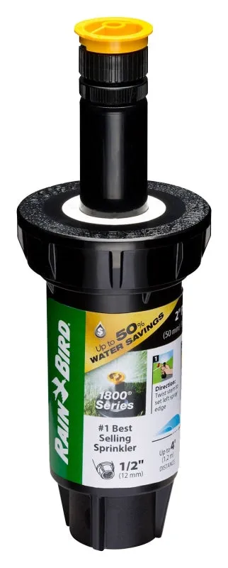 Rain Bird 1800 PRS 1802AP4PRS Pressure Regulating Pop-Up Sprinkler, 1/2 in Connection, FNPT, 2 in H Pop-Up, Plastic :EA: QUANTITY: 1
