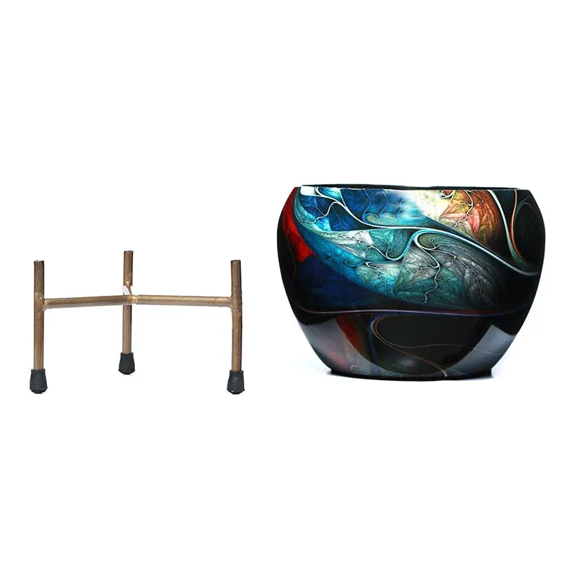 Resilient Metal Plant Pots With Stand | Set of 4 | 5 x 5 x 6 inches