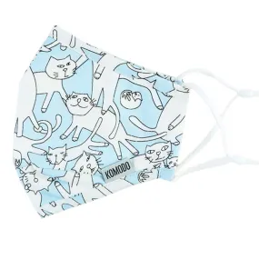 Reusable Cloth Face Mask - Kitty Kat Blue