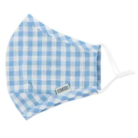 Reusable Cloth Face Mask - Light Blue Gingham