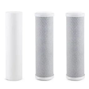 Reverse Osmosis Replacement Pre Filters Quality Sediment & Carbon, 3 Pack 2.5x10