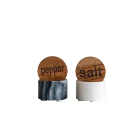 Round Marble Salt & Pepper