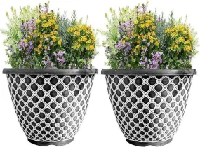 SG Traders Bell Quilt Plant Pots (Pack of 2)