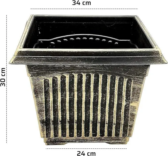 SG Traders Large Square Plastic Planter for Garden (Pack of 2)