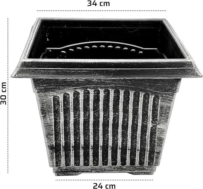 SG Traders Large Square Plastic Planter for Garden (Pack of 2)