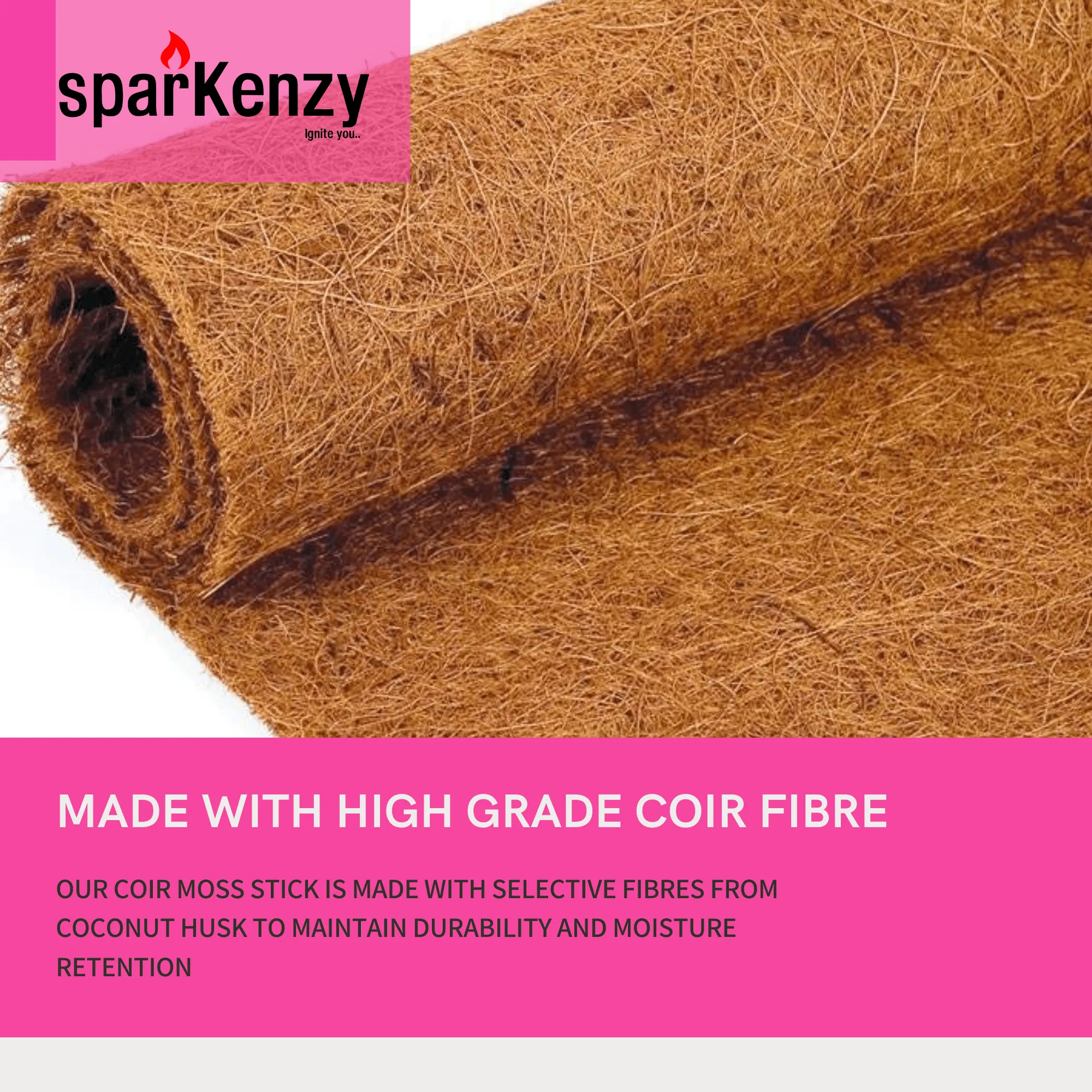 Sparkenzy 12 Inch Coir Hanging Basket | Coir Hanging Pots for Garden