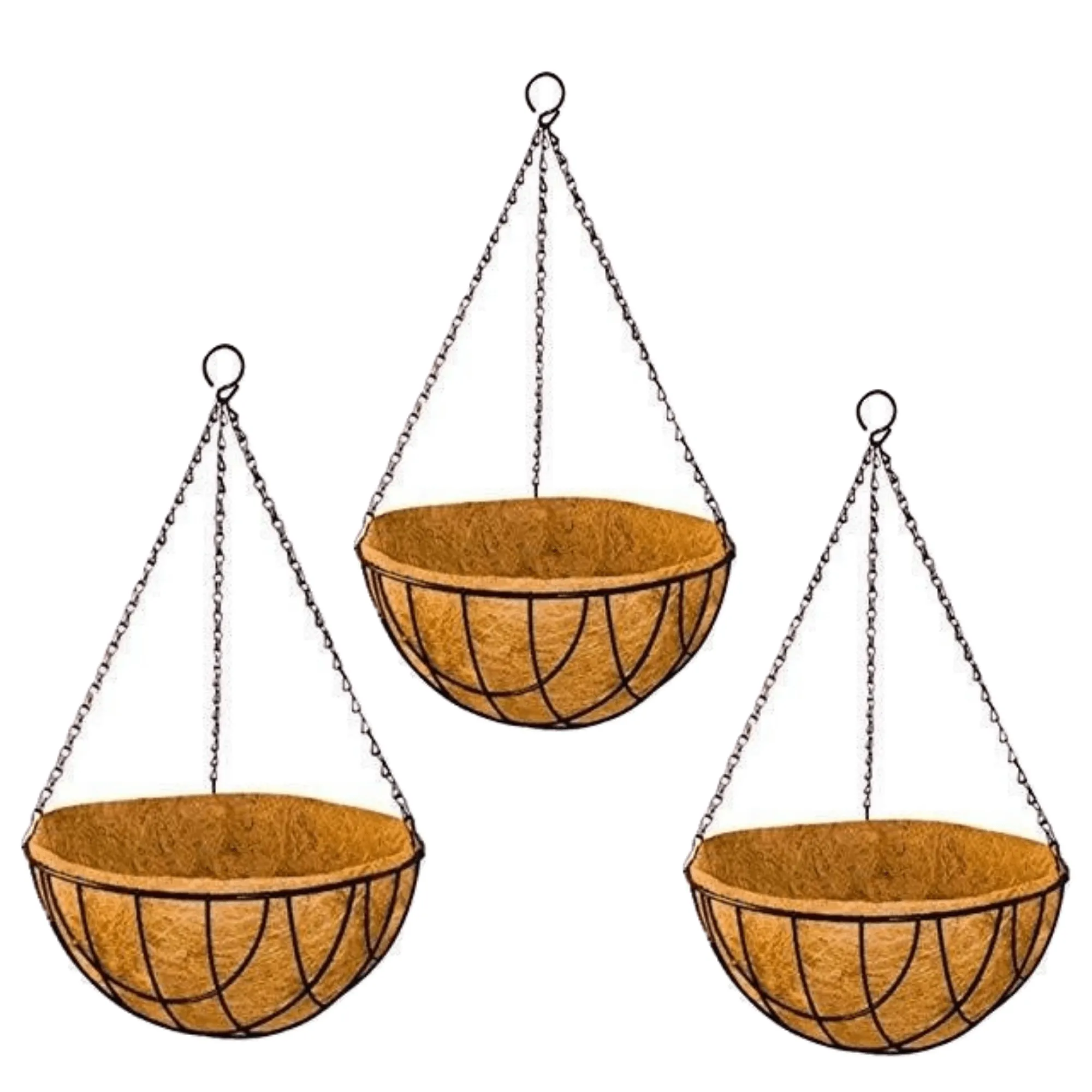 Sparkenzy 8 Inch Coir Hanging Basket | Coir Hanging Pots for Garden