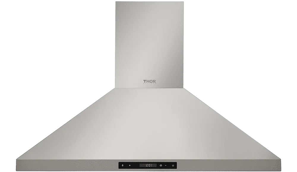 Thor Kitchen 4-Piece Appliance Package - 30-Inch Electric Range, Wall Mount Range Hood, Refrigerator, and Dishwasher in Stainless Steel
