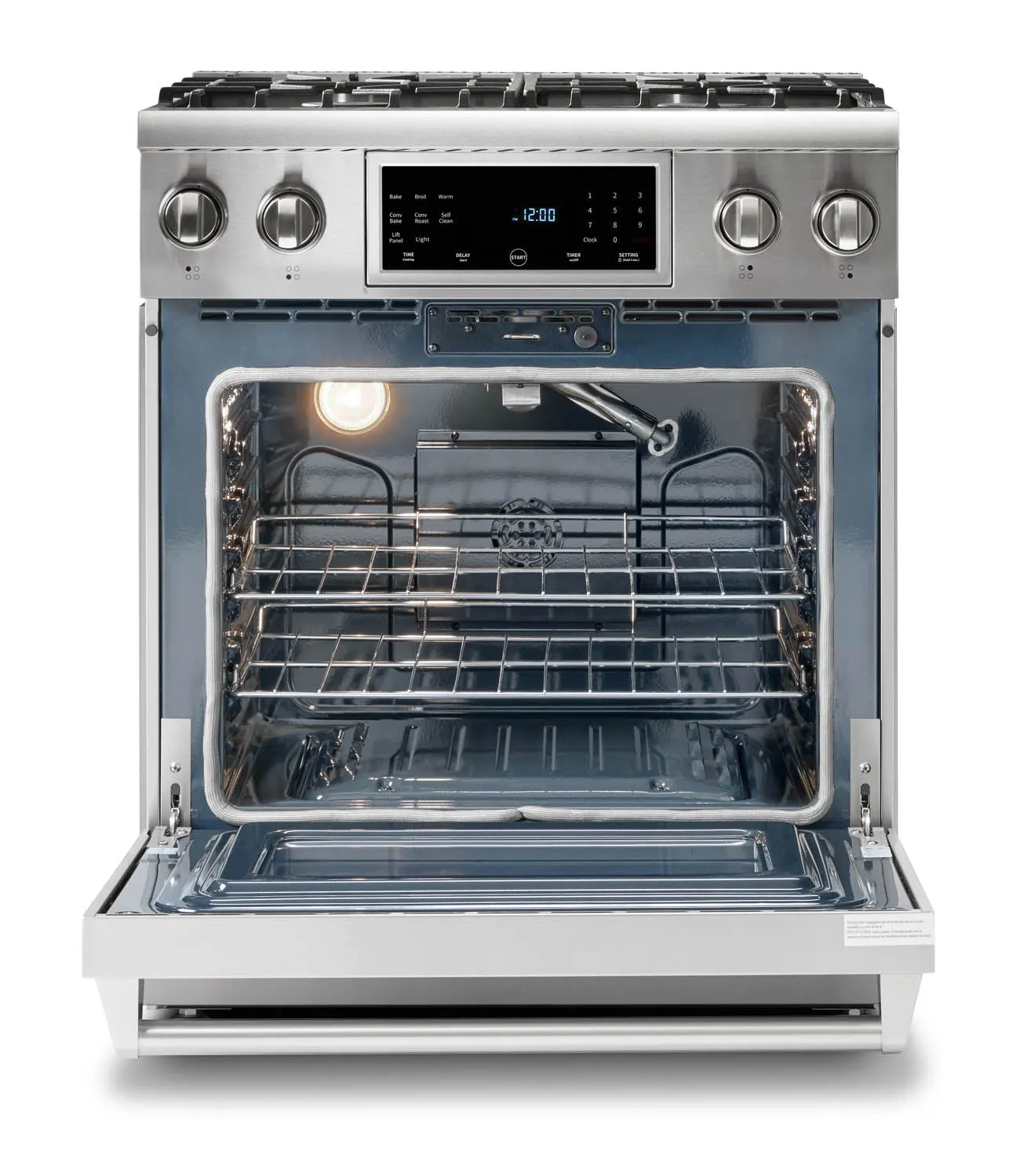 Thor Kitchen 4-Piece Appliance Package - 30-Inch Gas Range with Tilt Panel, Refrigerator with Water Dispenser, Pro-Style Wall Mount Hood, & Dishwasher in Stainless Steel