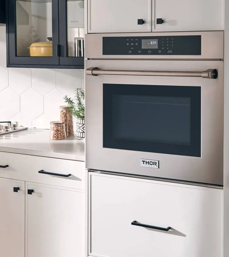 Thor Kitchen 5-Piece Pro Appliance Package - 30-Inch Gas Cooktop, Electric Wall Oven, Under Cabinet Hood, Dishwasher & Refrigerator in Stainless Steel