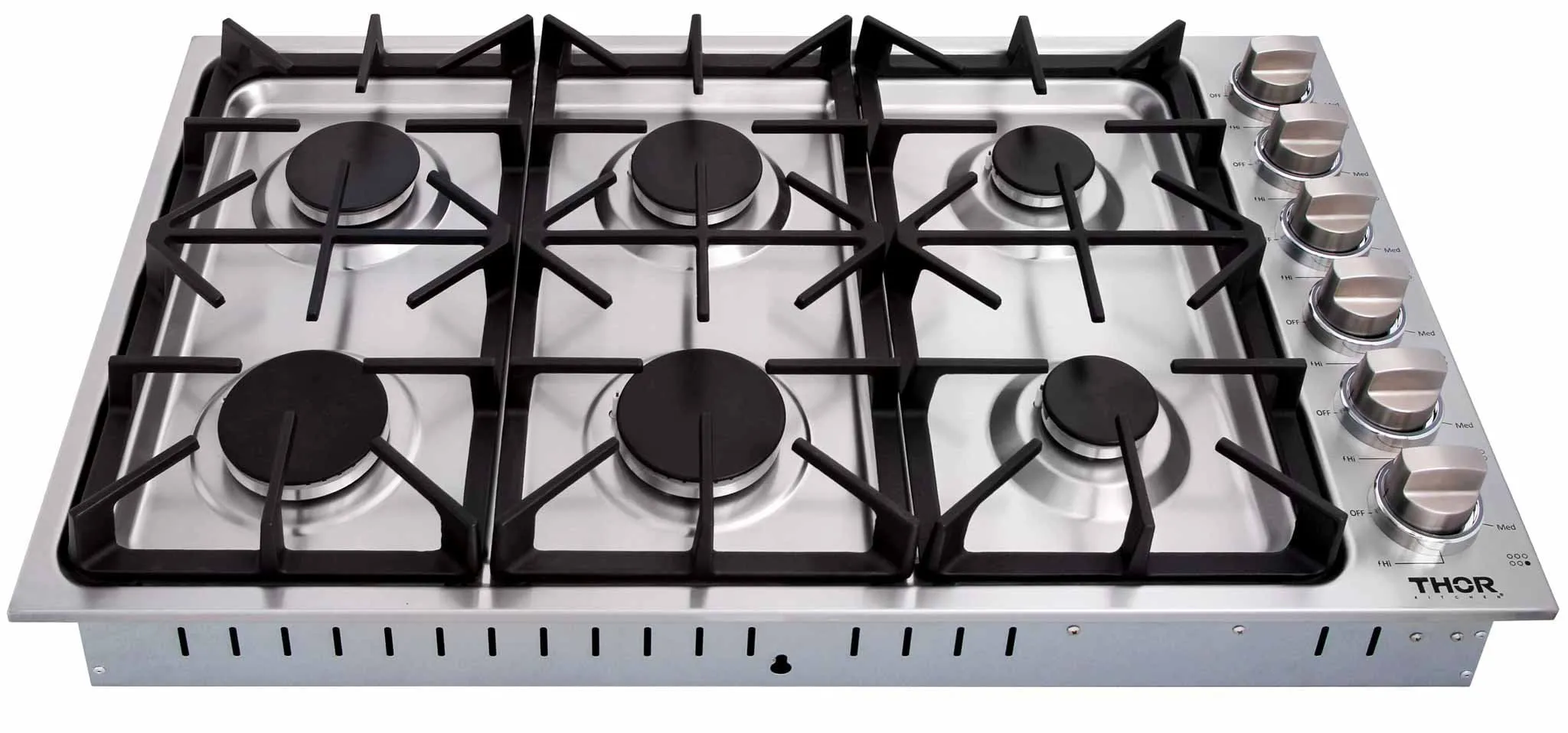 Thor Kitchen 5-Piece Pro Appliance Package - 36-Inch Gas Cooktop, Electric Wall Oven, Under Cabinet Hood, Dishwasher & Refrigerator in Stainless Steel