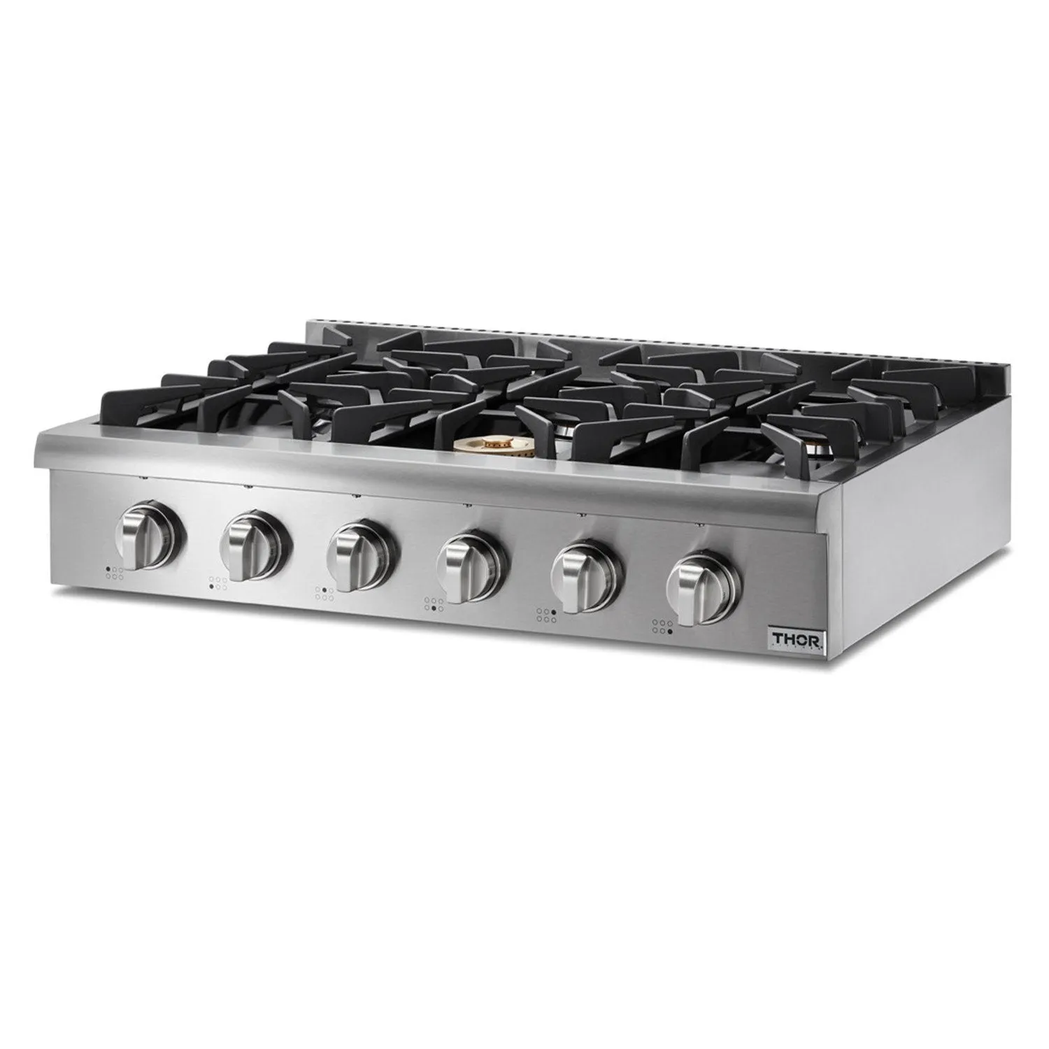 Thor Kitchen 5-Piece Pro Appliance Package - 36-Inch Rangetop, Electric Wall Oven, Under Cabinet Hood, Dishwasher & Refrigerator in Stainless Steel