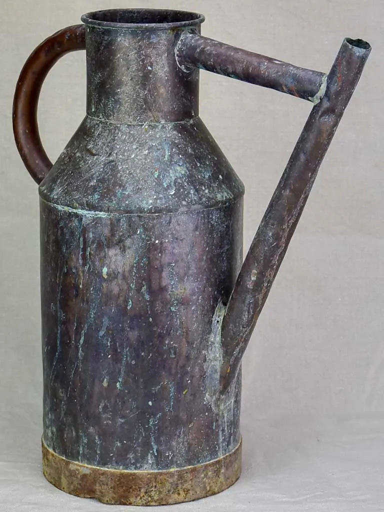 Timeworn antique French watering can 19¼"