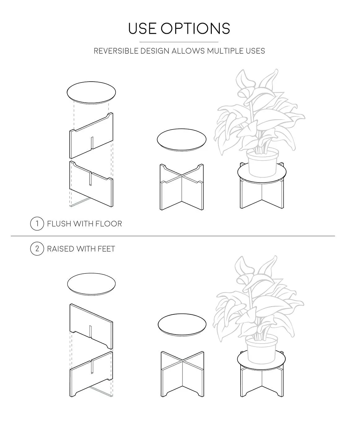 Whittlewud Wooden Modern Wood Plant Stand, Stylish Planter for Floor, Pot Stand for Indoor Plants for Balcony Wooden