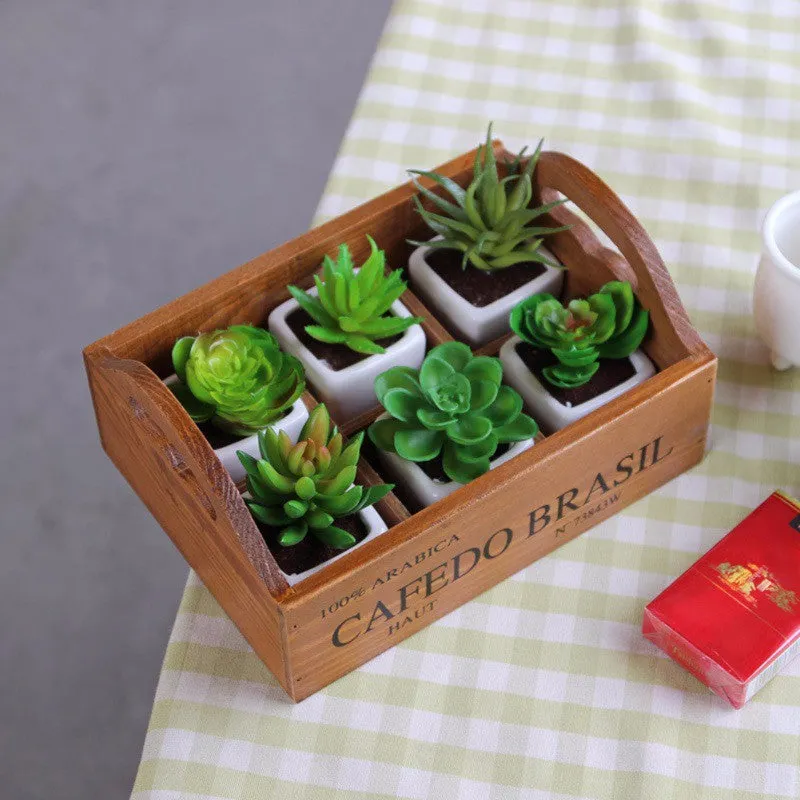 Wooden Flower Pots for Succulent Plants Nursery Garden Planter Window Box Flower Trough Pot