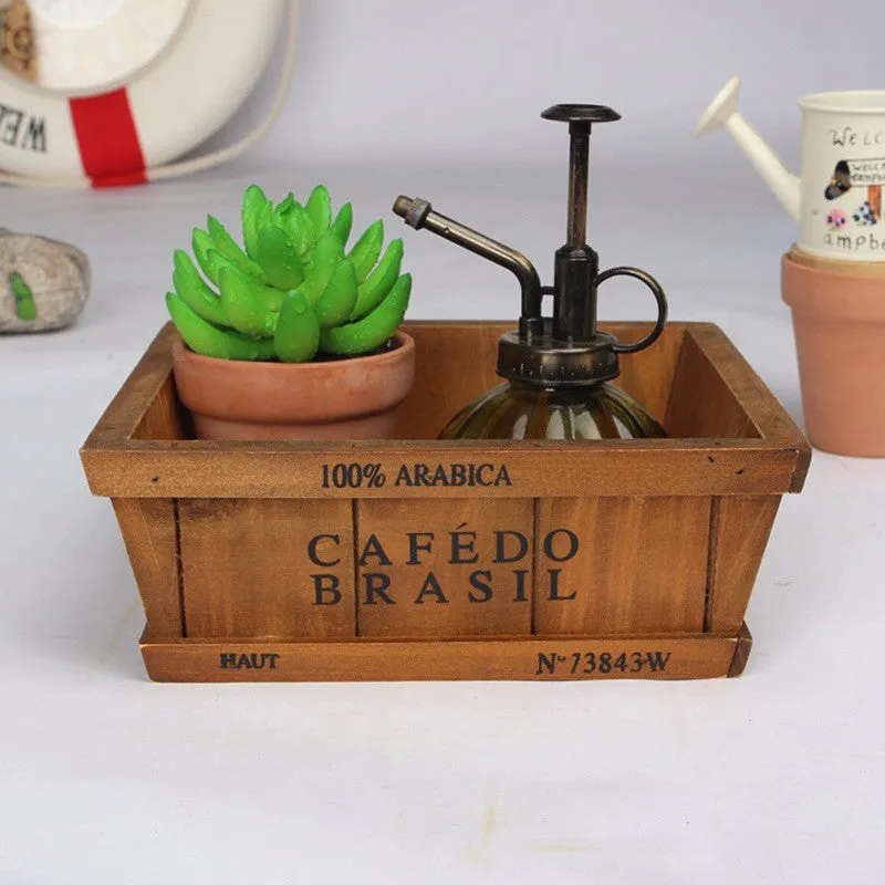 Wooden Flower Pots for Succulent Plants Nursery Garden Planter Window Box Flower Trough Pot