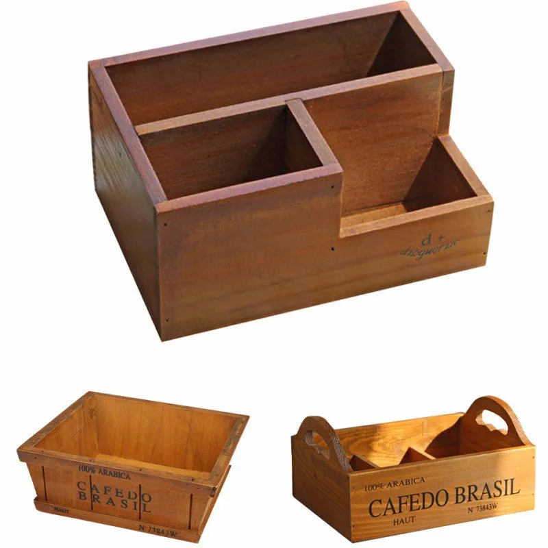 Wooden Flower Pots for Succulent Plants Nursery Garden Planter Window Box Flower Trough Pot