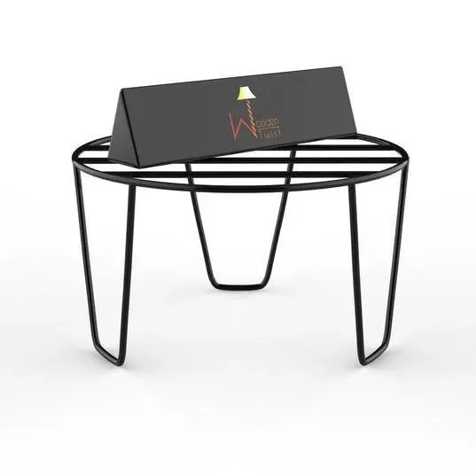 Wooden Twist V Type Planter Stand Flower Pot Stand ( Black )