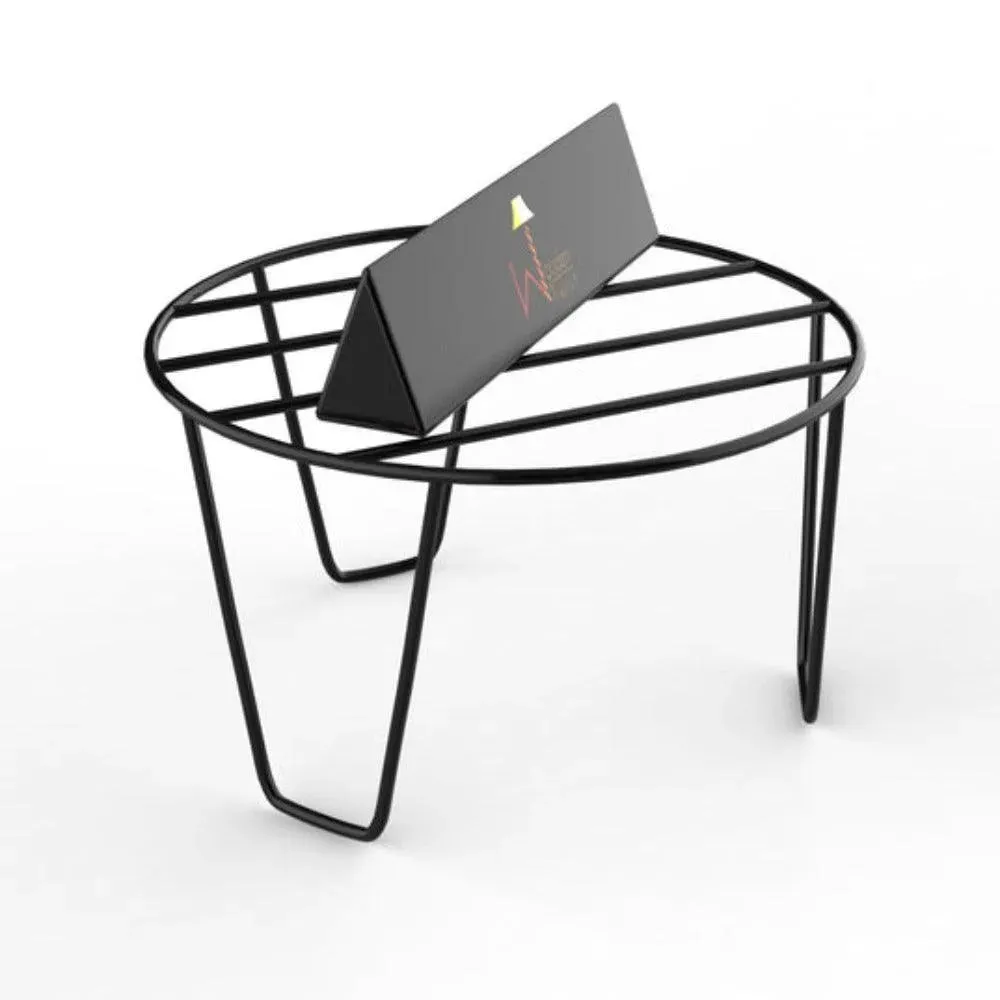Wooden Twist V Type Planter Stand Flower Pot Stand ( Black )