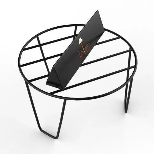 Wooden Twist V Type Planter Stand Flower Pot Stand ( Black )