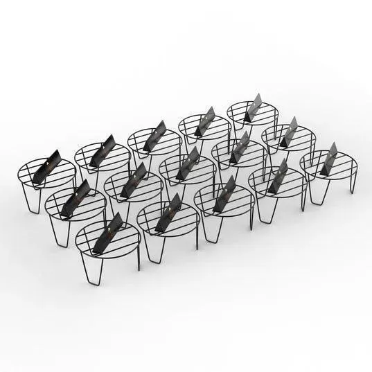 Wooden Twist V Type Planter Stand Flower Pot Stand ( Black )