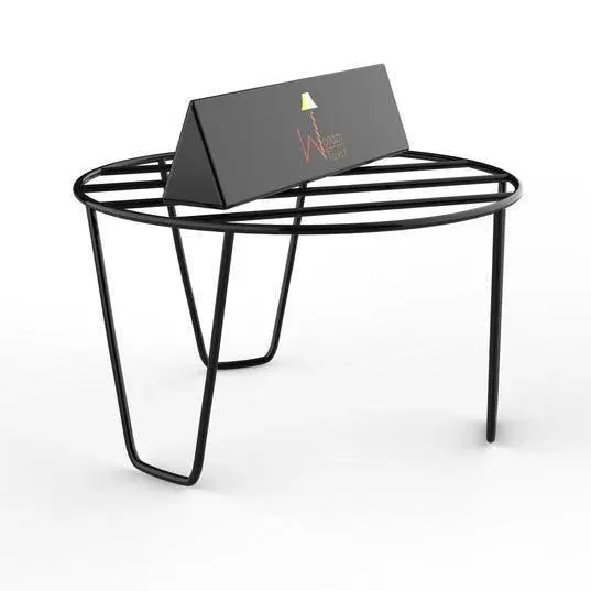 Wooden Twist V Type Planter Stand Flower Pot Stand ( Black )