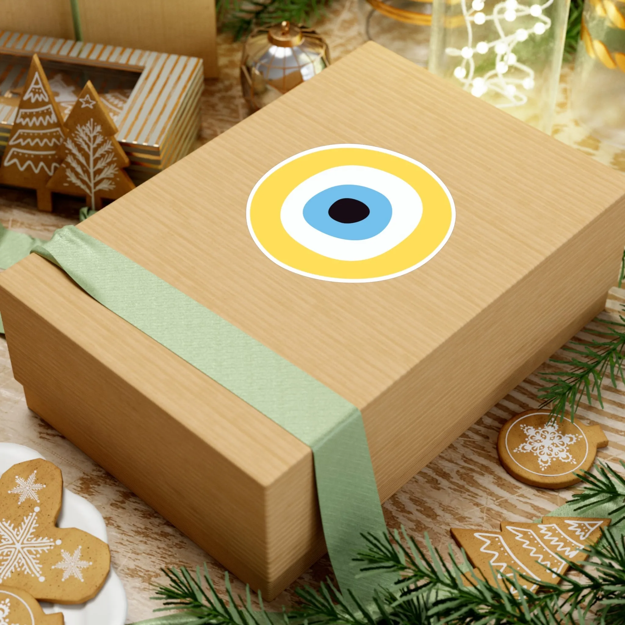 Yellow Blue Eye Sticker