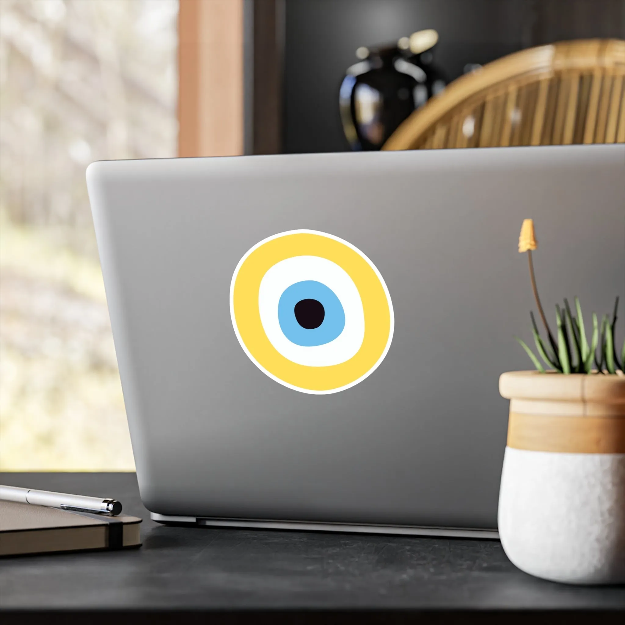Yellow Blue Eye Sticker