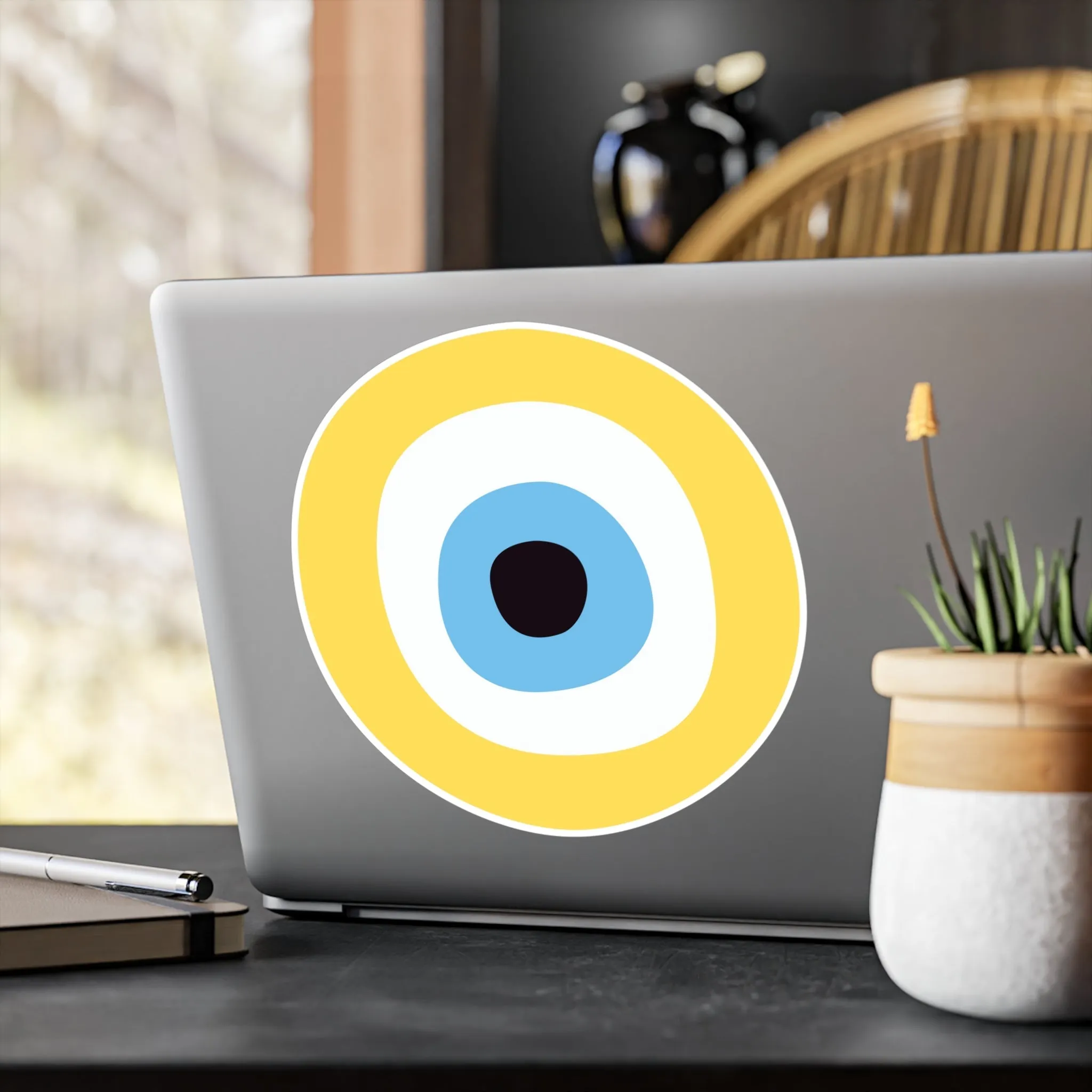 Yellow Blue Eye Sticker