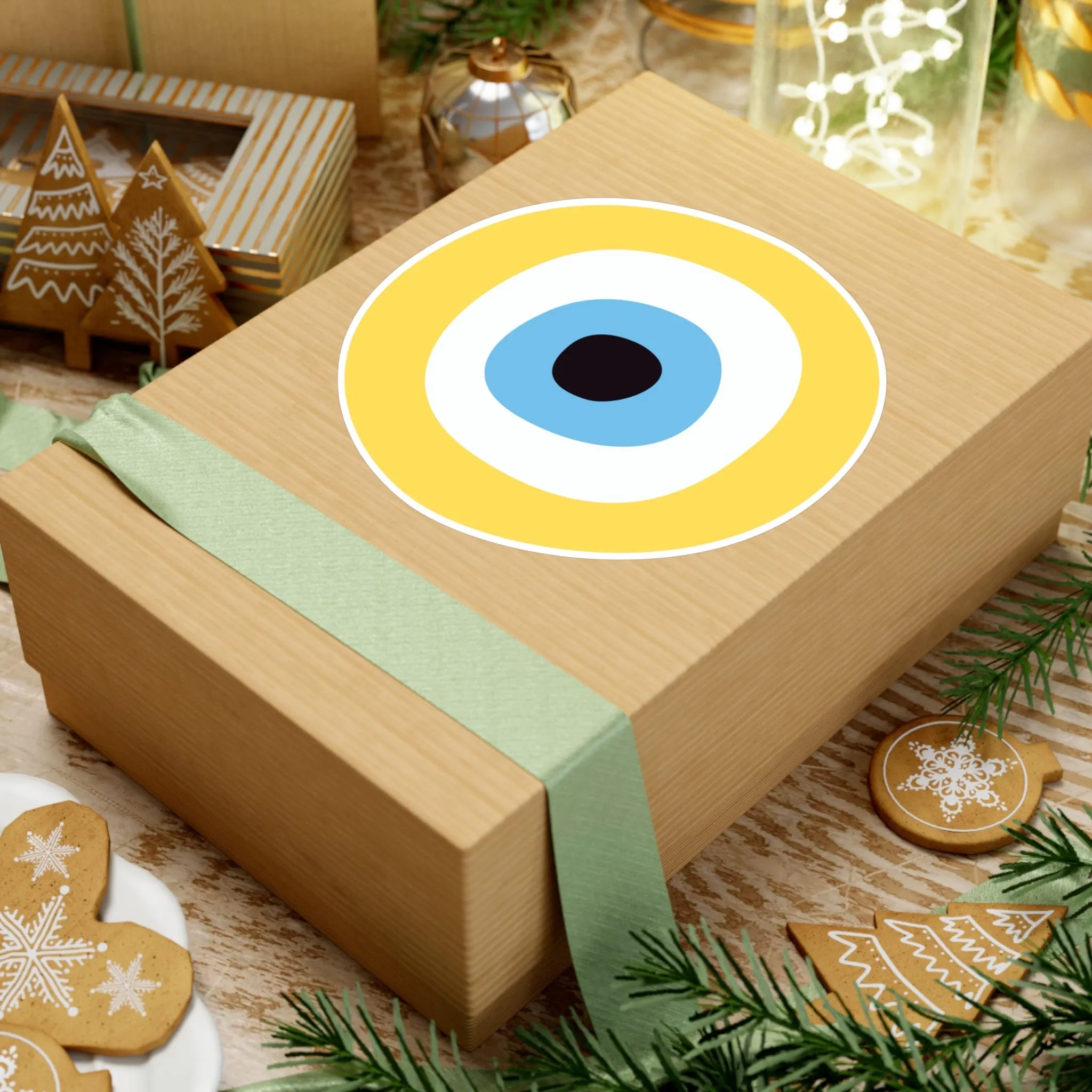 Yellow Blue Eye Sticker