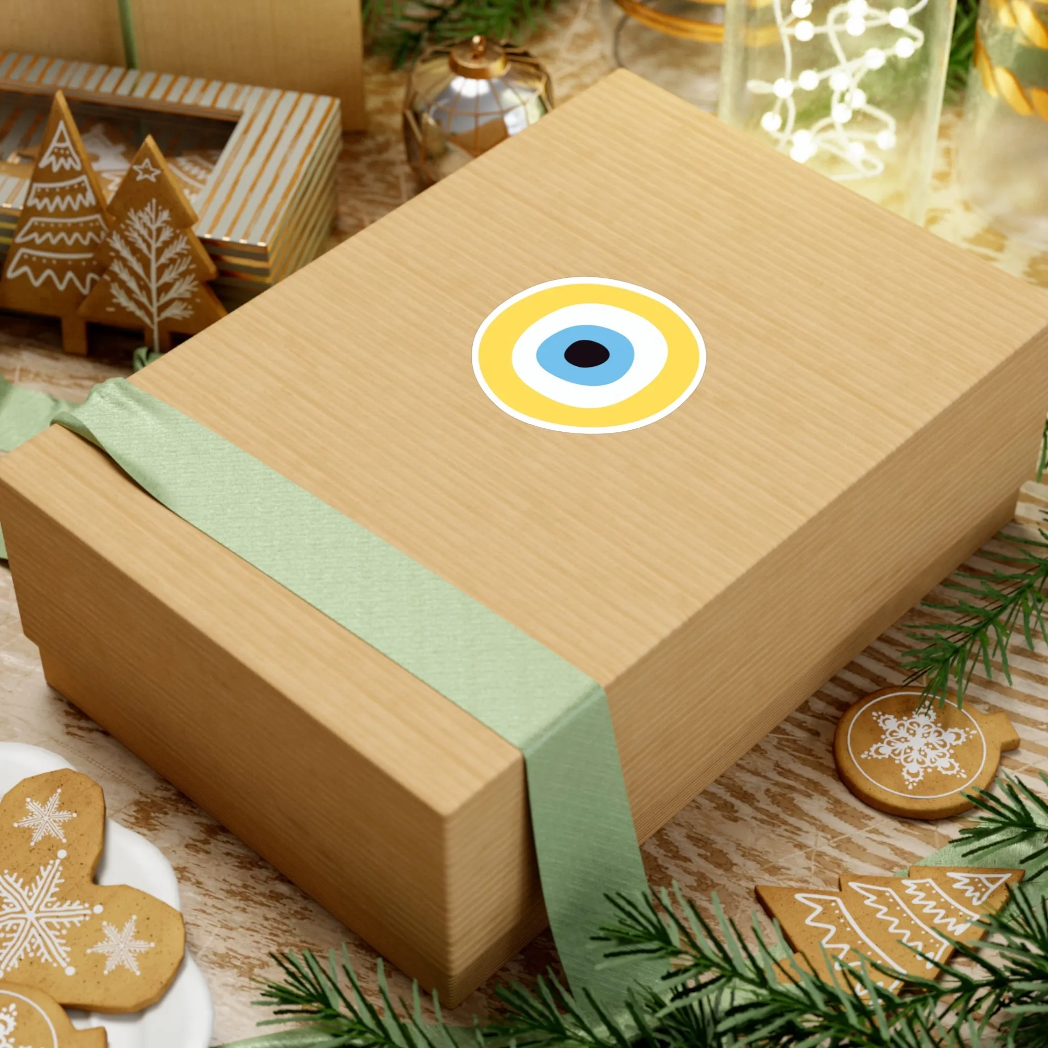 Yellow Blue Eye Sticker