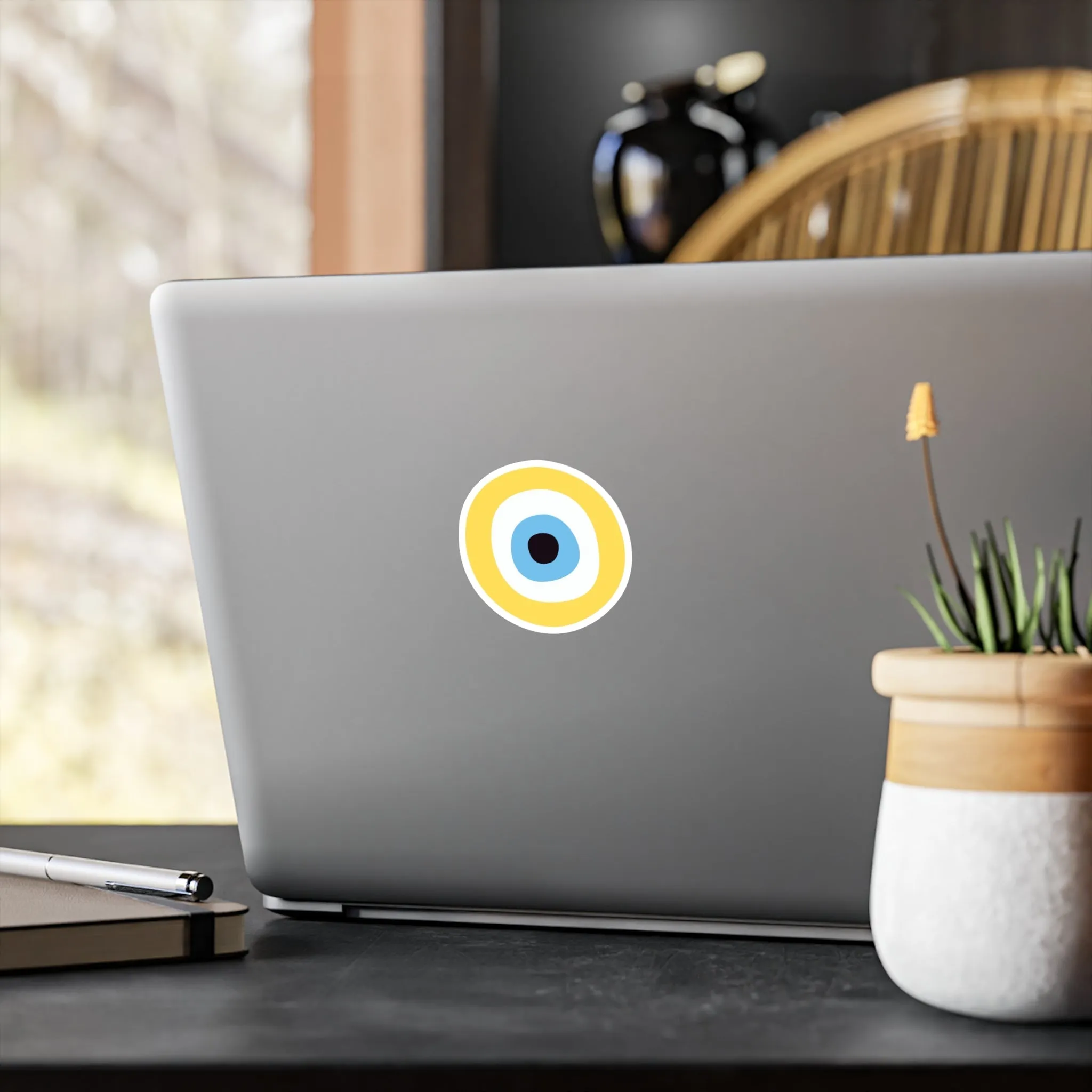 Yellow Blue Eye Sticker
